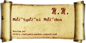 Mátyási Médea névjegykártya